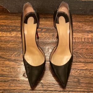 Christian Louboutin black patent leather “Iriza” heels
